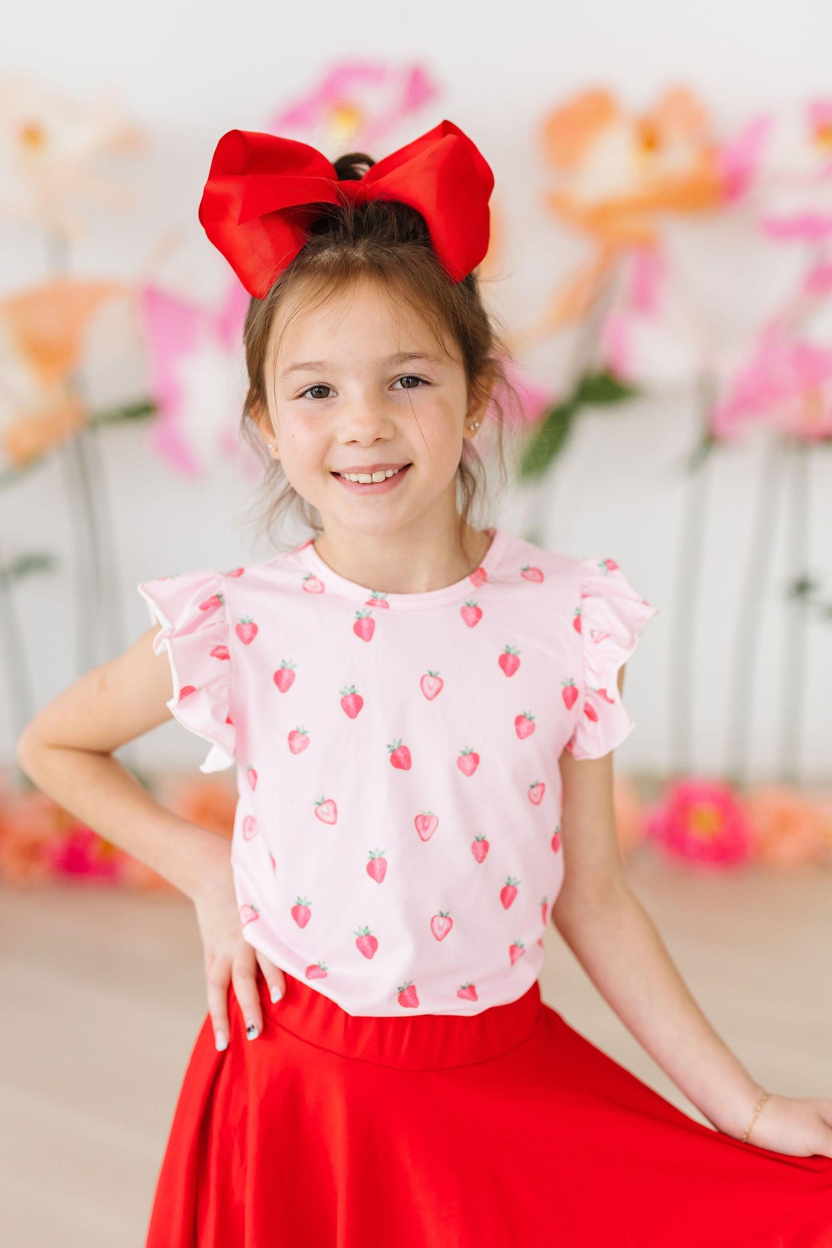 Sweet Strawberries S/S Ruffle Tee 4