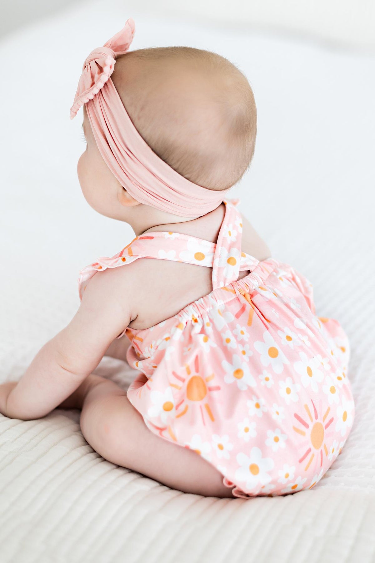 Sweet & Sunny Ruffle Cross Back Romper 4