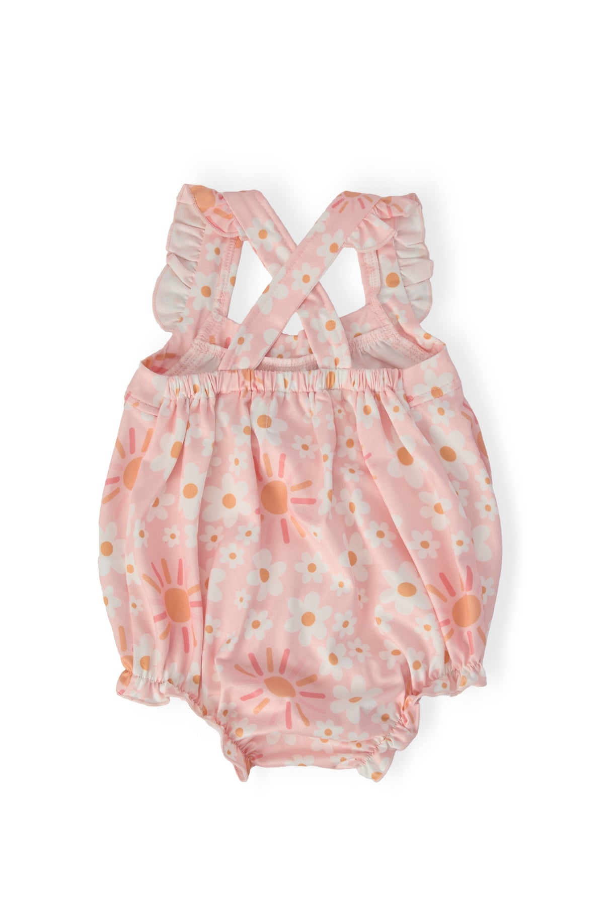 Sweet & Sunny Ruffle Cross Back Romper 5