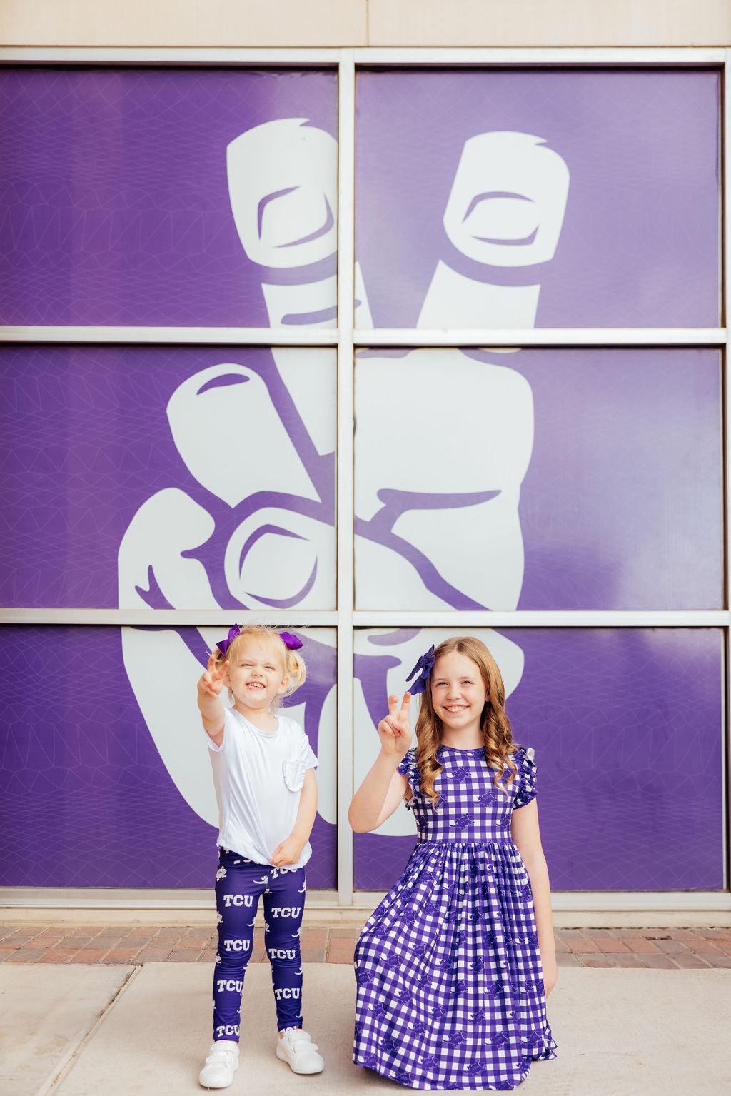 TCU Plaid Frog Flutter Twirl Dress 9