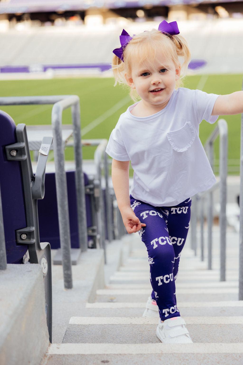 TCU Purple Frog Leggings 2