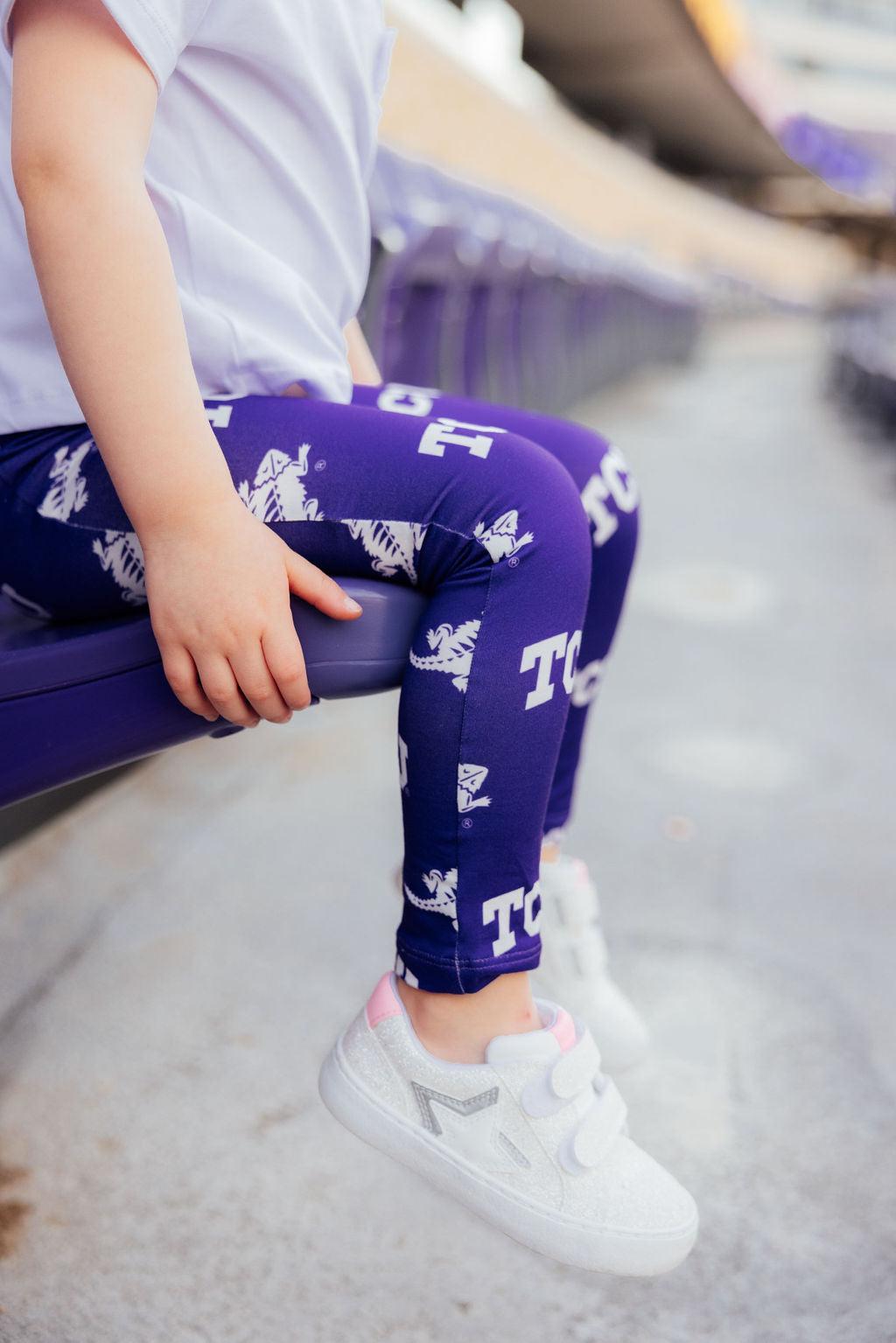 TCU Purple Frog Leggings 3