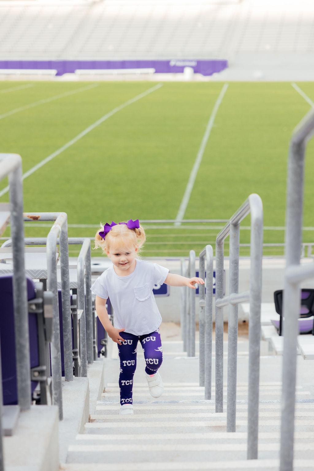 TCU Purple Frog Leggings 4