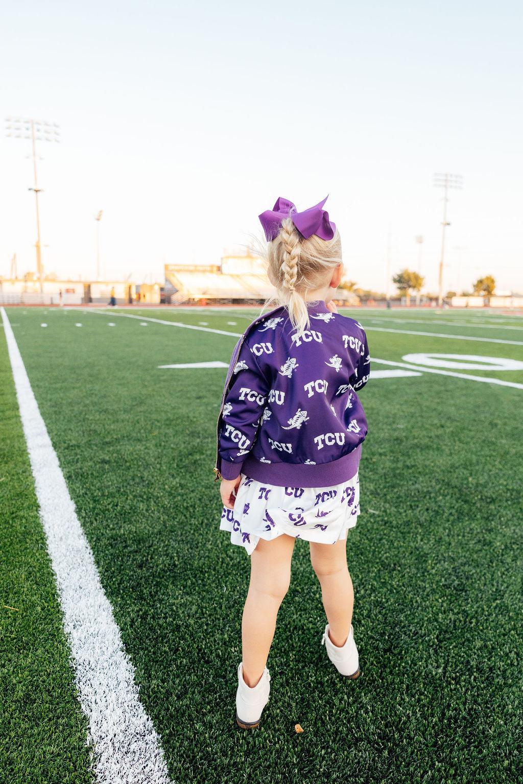 TCU Purple Frog Satin Jacket 2