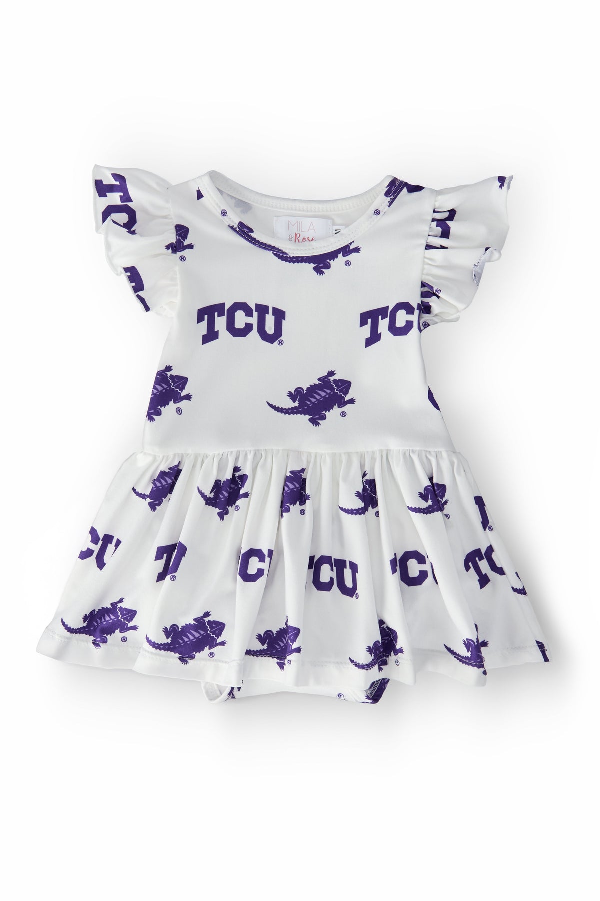 TCU White Frog S/S Flutter Twirl Bodysuit 1