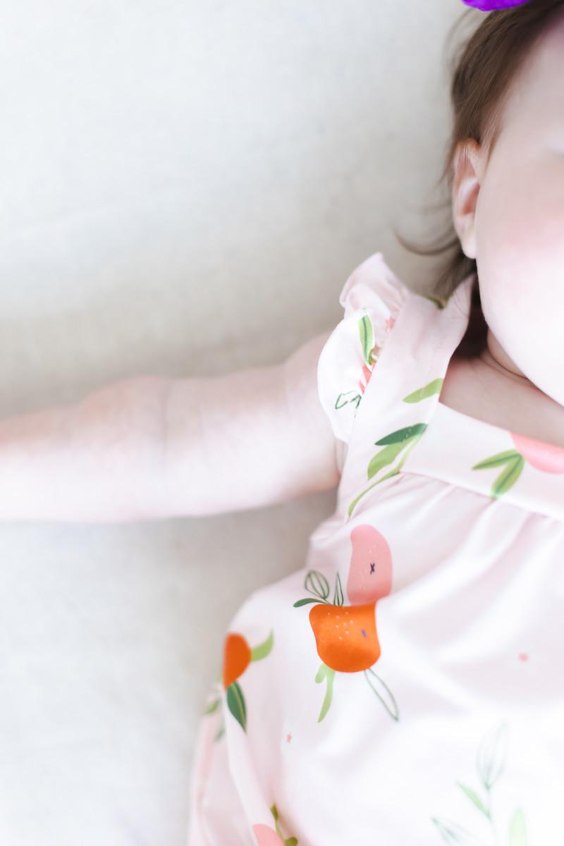 Tangerine Ruffle Cross Back Romper 7