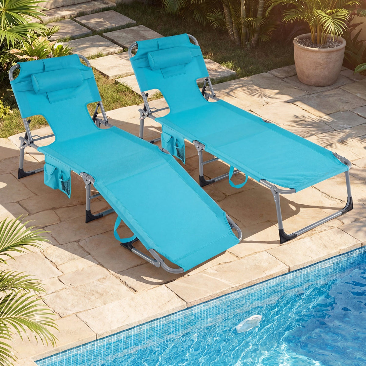 Tanning Chair with Face Arm Holes Folding Chair 2