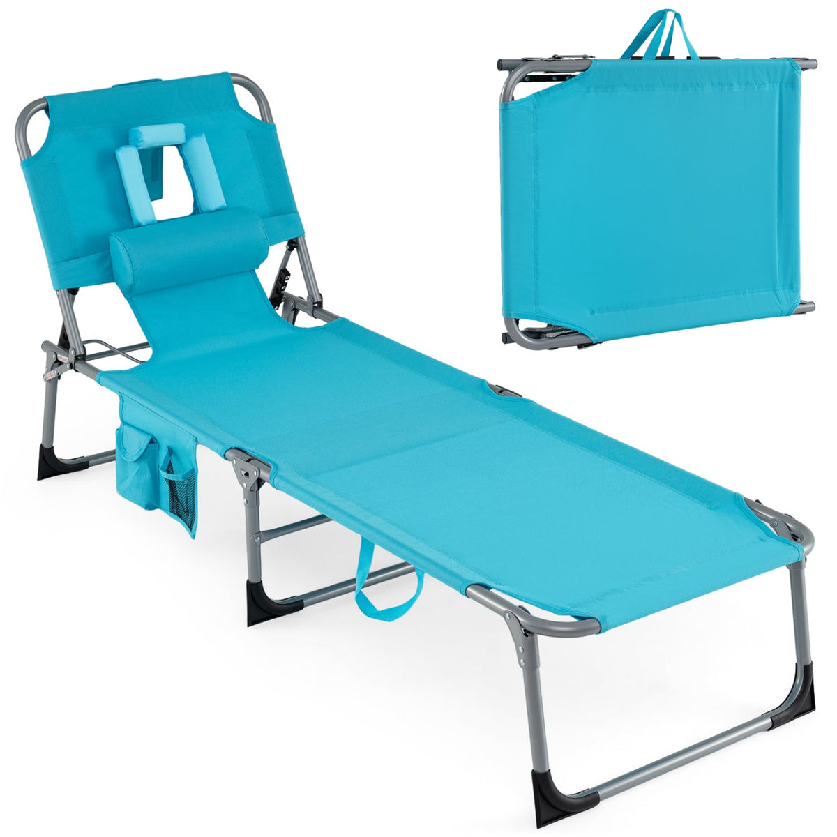 Tanning Chair with Face Arm Holes Folding Chair 8