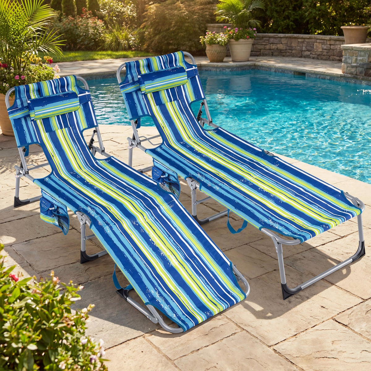 Tanning Chair with Face Arm Holes Folding Chair 4