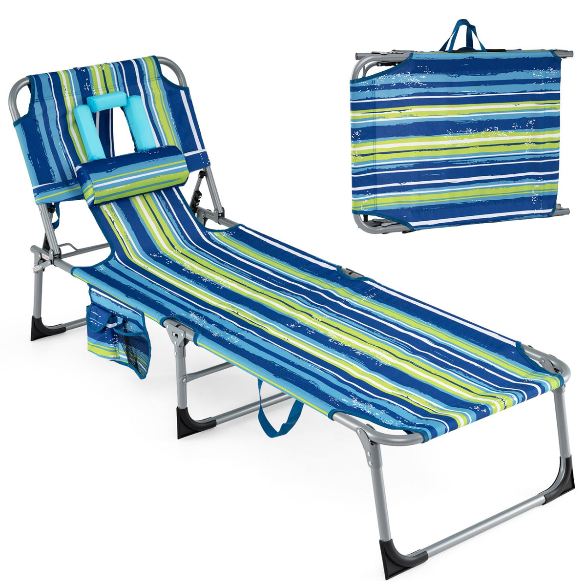 Tanning Chair with Face Arm Holes Folding Chair 9