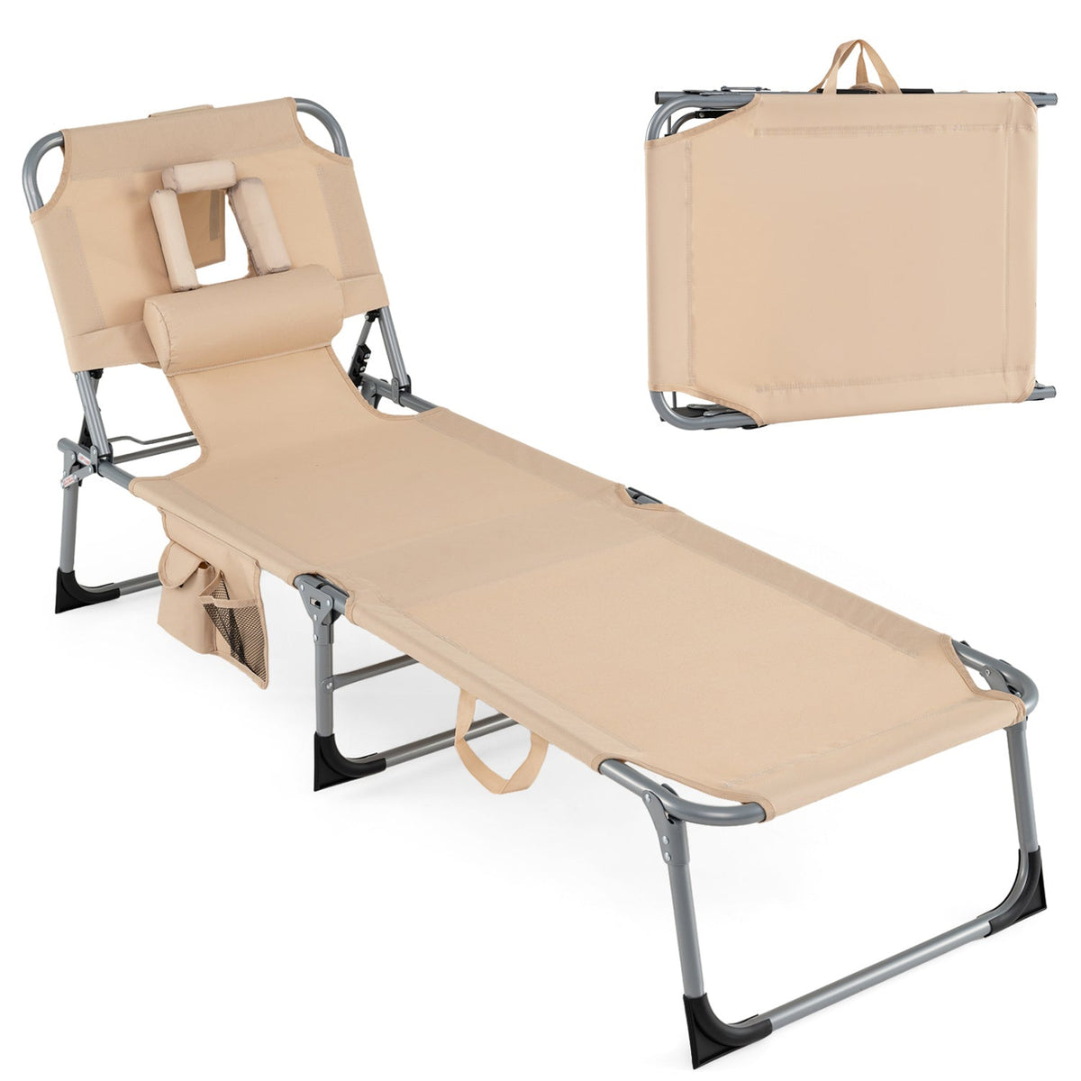 Tanning Chair with Face Arm Holes Folding Chair 30