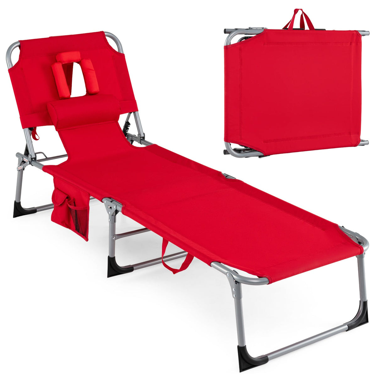 Tanning Chair with Face Arm Holes Folding Chair 29