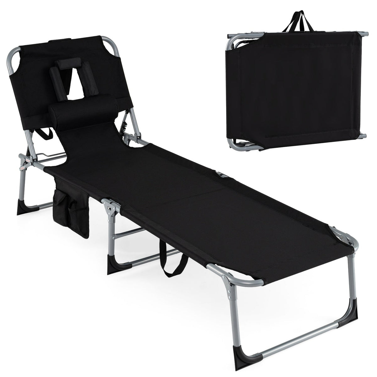 Tanning Chair with Face Arm Holes Folding Chair 26