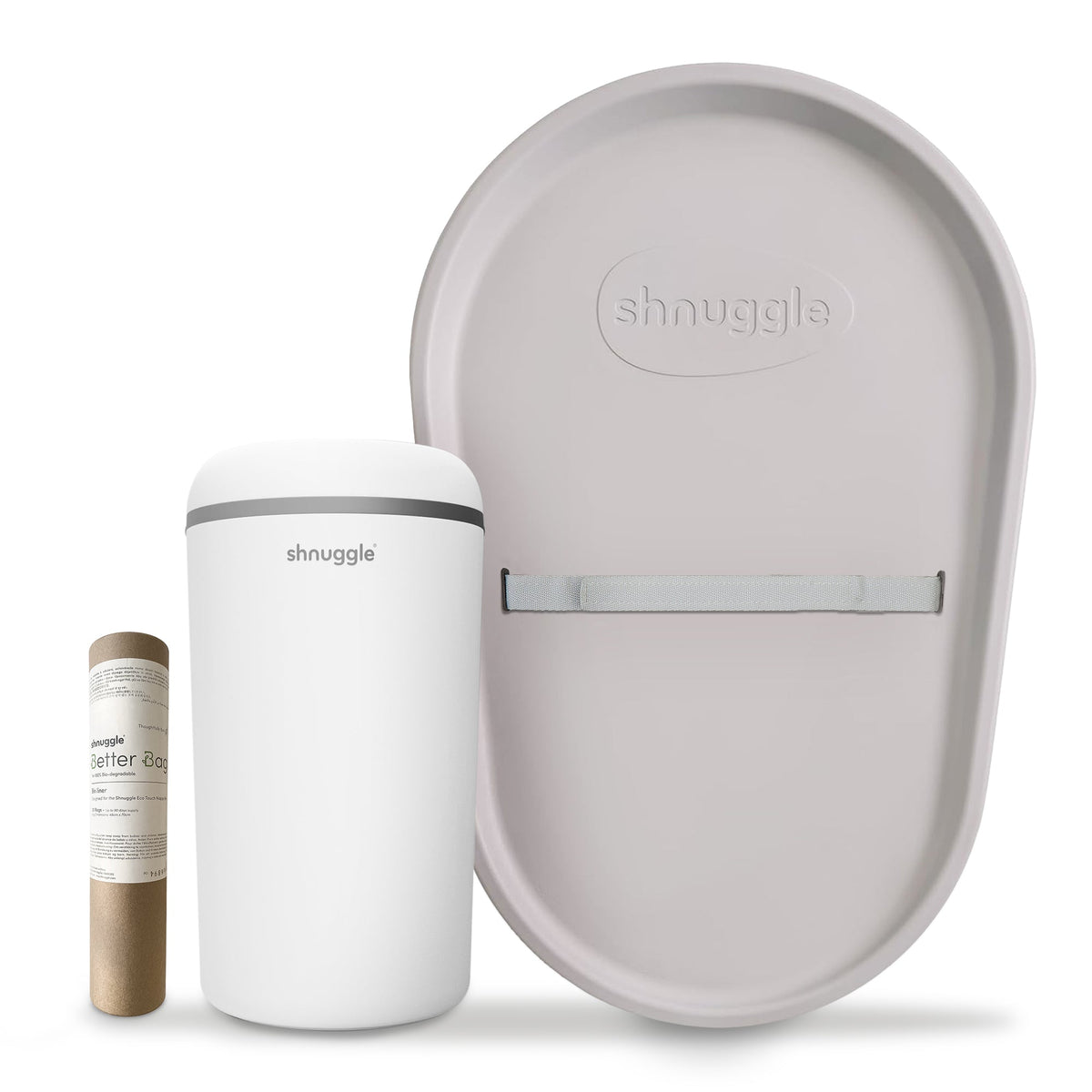 Changing Essentials Kit: Shnuggle Changing Mat + Diaper Pail + Better Bag Liners (90 Day Supply) 1