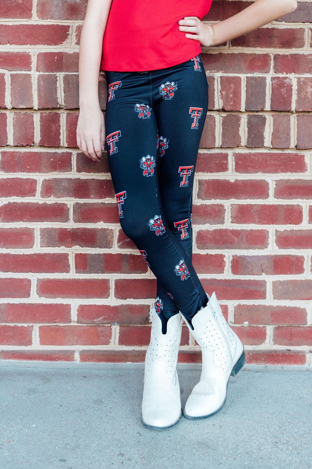 Texas Tech Black Raider Red Leggings 2