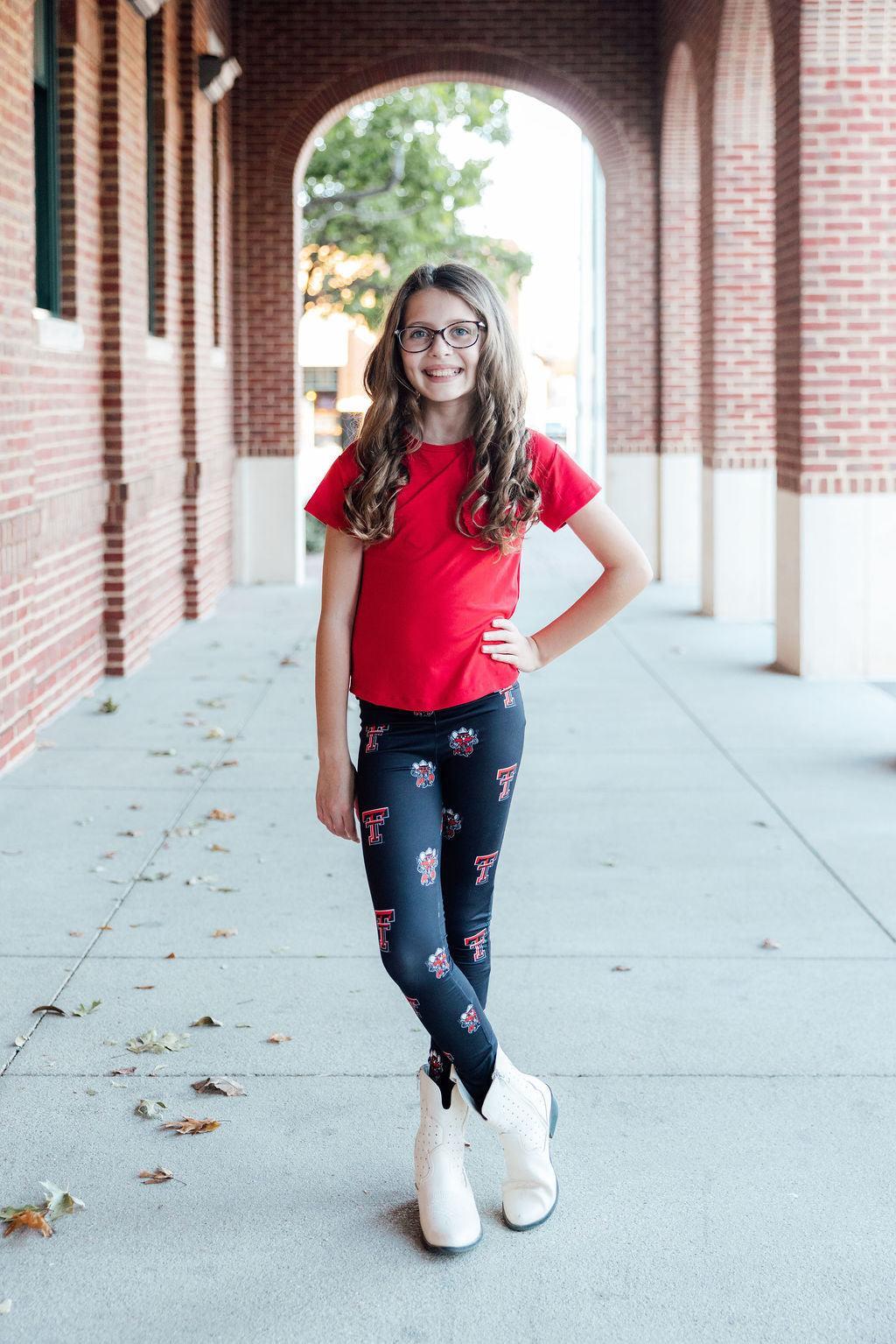 Texas Tech Black Raider Red Leggings 3