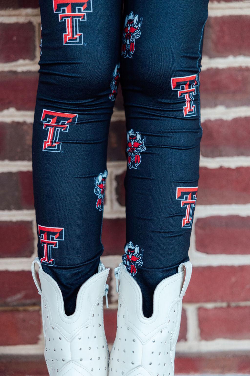 Texas Tech Black Raider Red Leggings 4