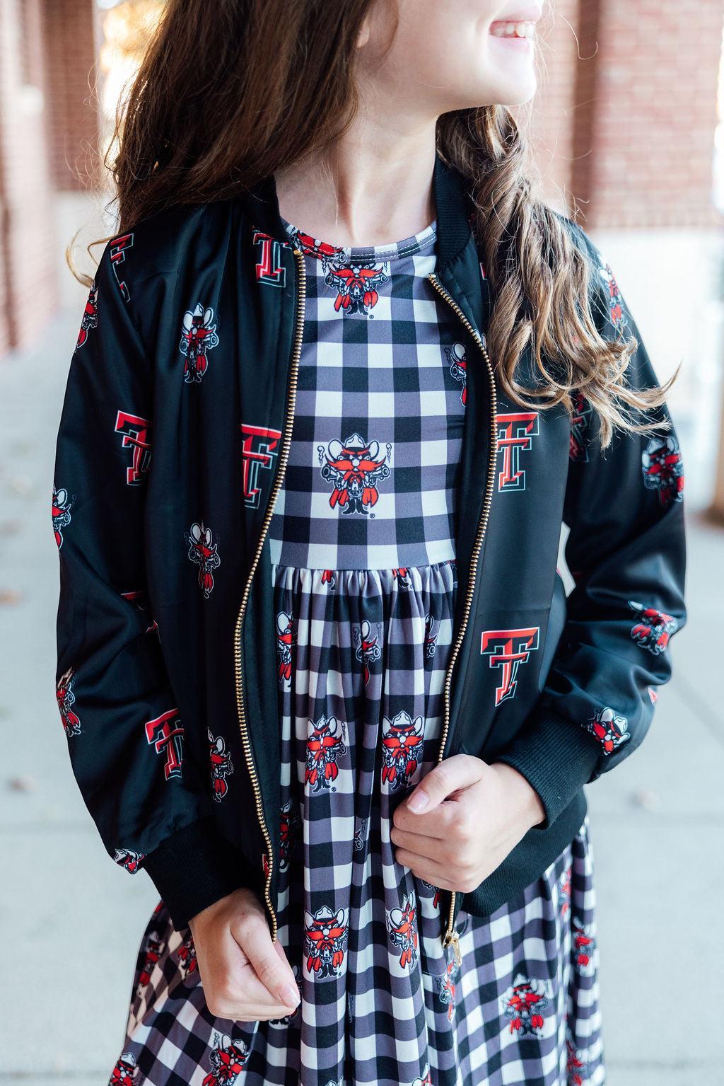 Texas Tech Black Red Raider Satin Jacket 1