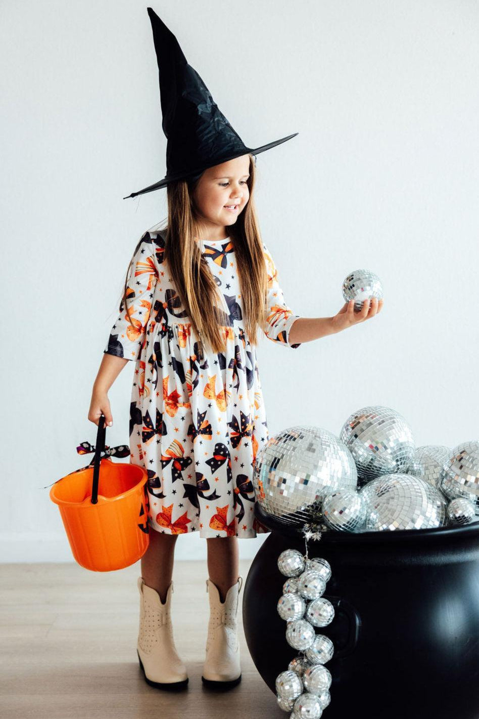 Trick or Twirl 3/4 Sleeve Pocket Twirl Dress 2