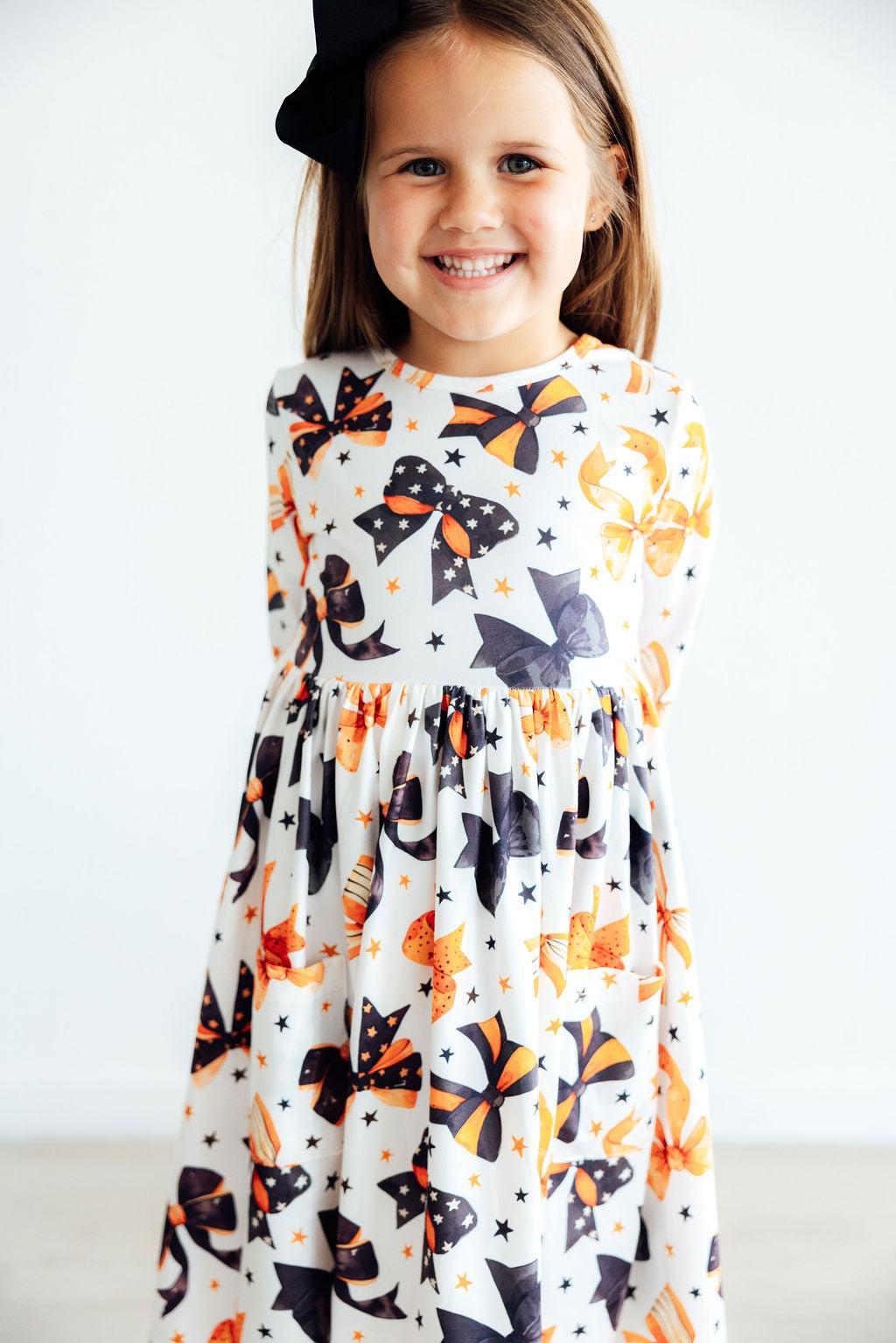 Trick or Twirl 3/4 Sleeve Pocket Twirl Dress 3