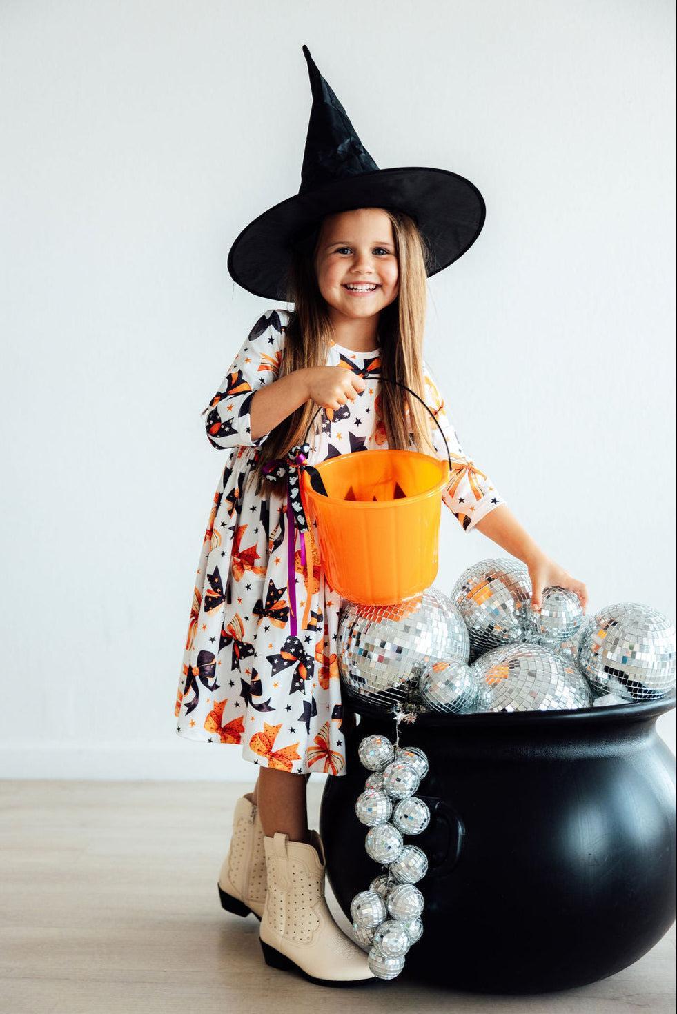 Trick or Twirl 3/4 Sleeve Pocket Twirl Dress 5