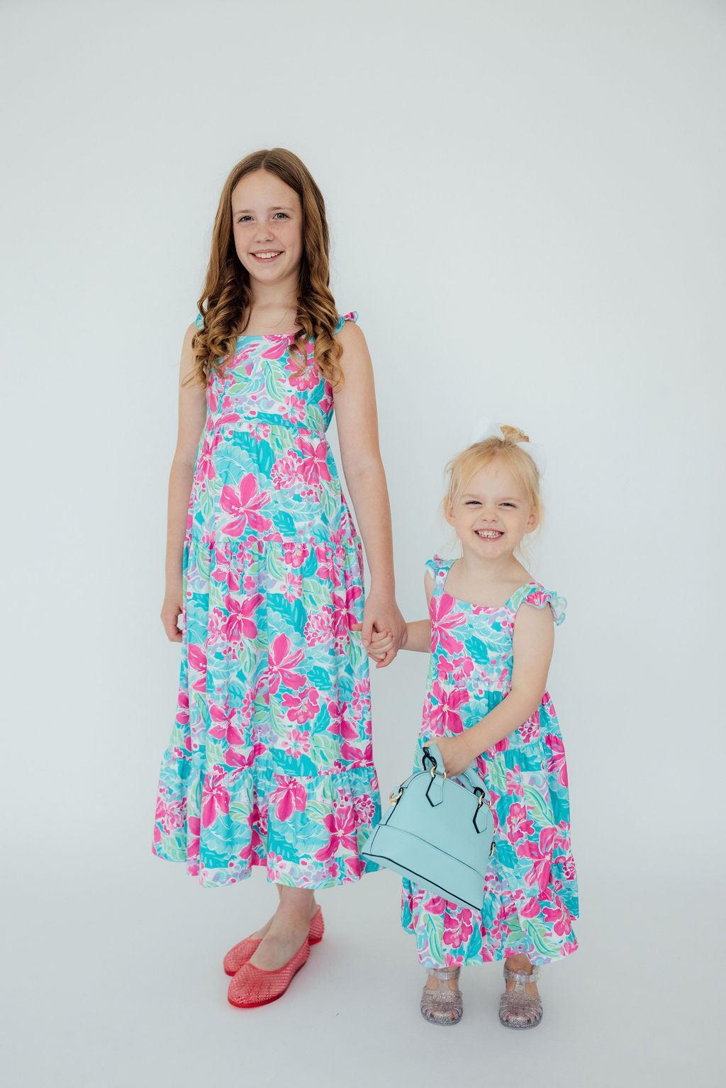 Tropical Punch Ruffle Maxi Dress 1