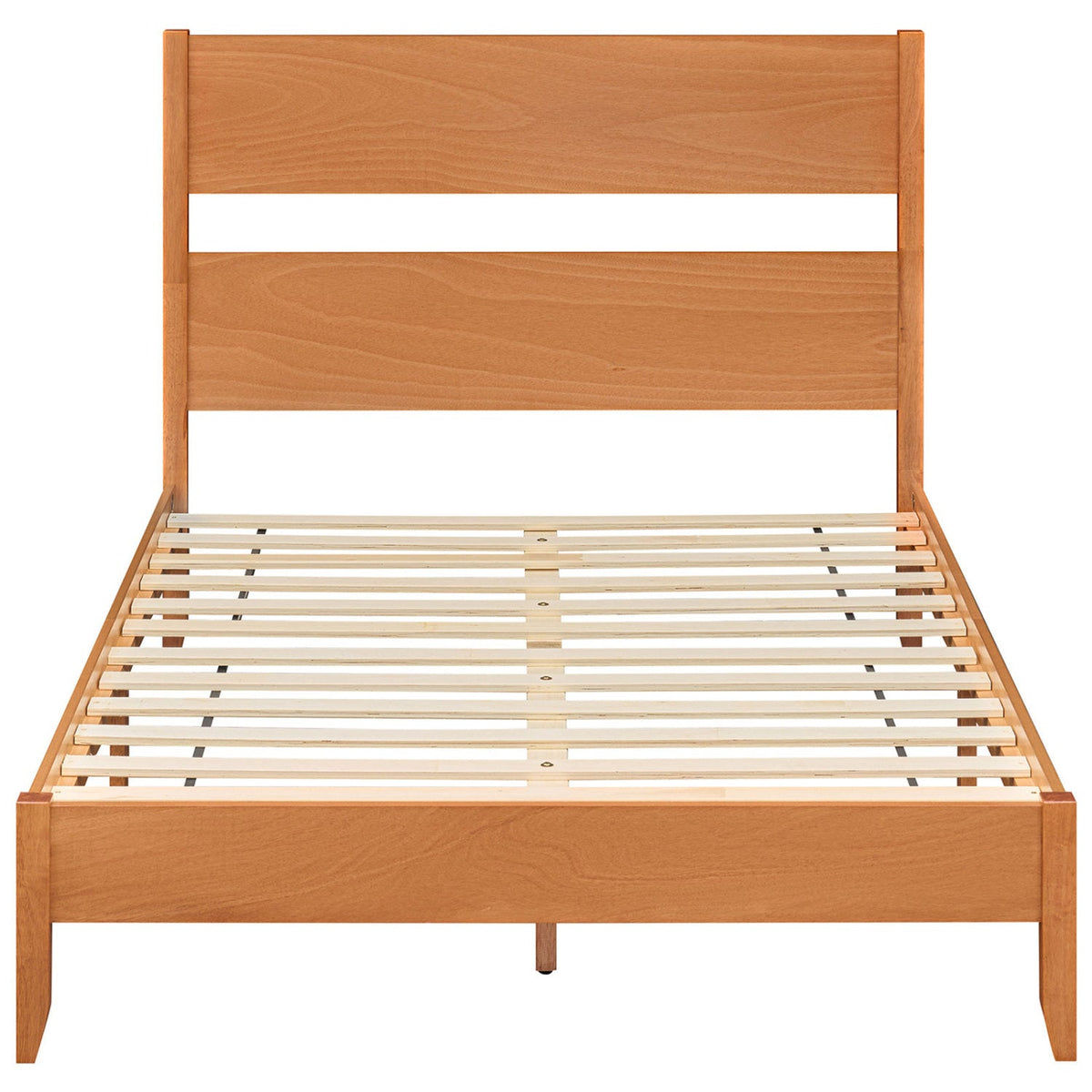Full Bed Frame with Headboard and Solid Wood Legs 3