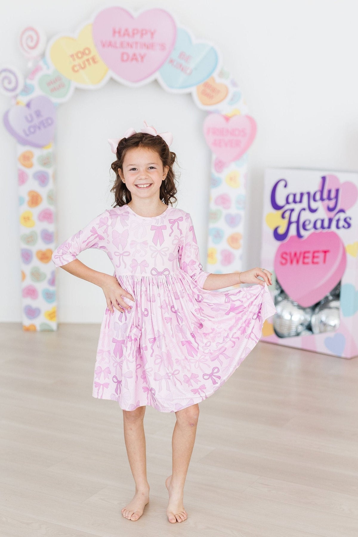 Twinkle Ties 3/4 Sleeve Pocket Twirl Dress 5