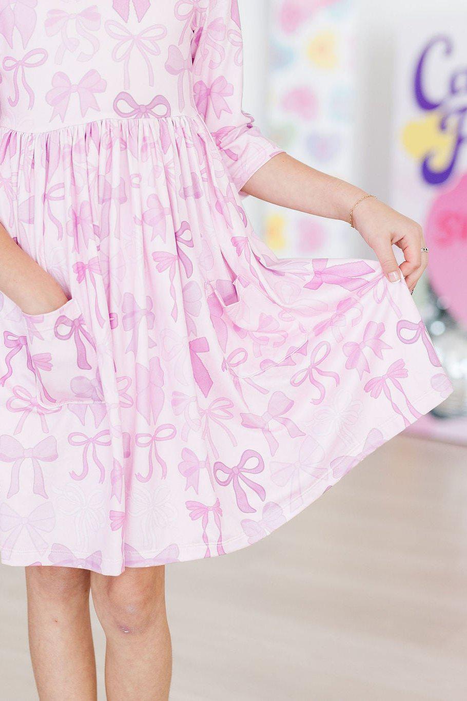 Twinkle Ties 3/4 Sleeve Pocket Twirl Dress 6