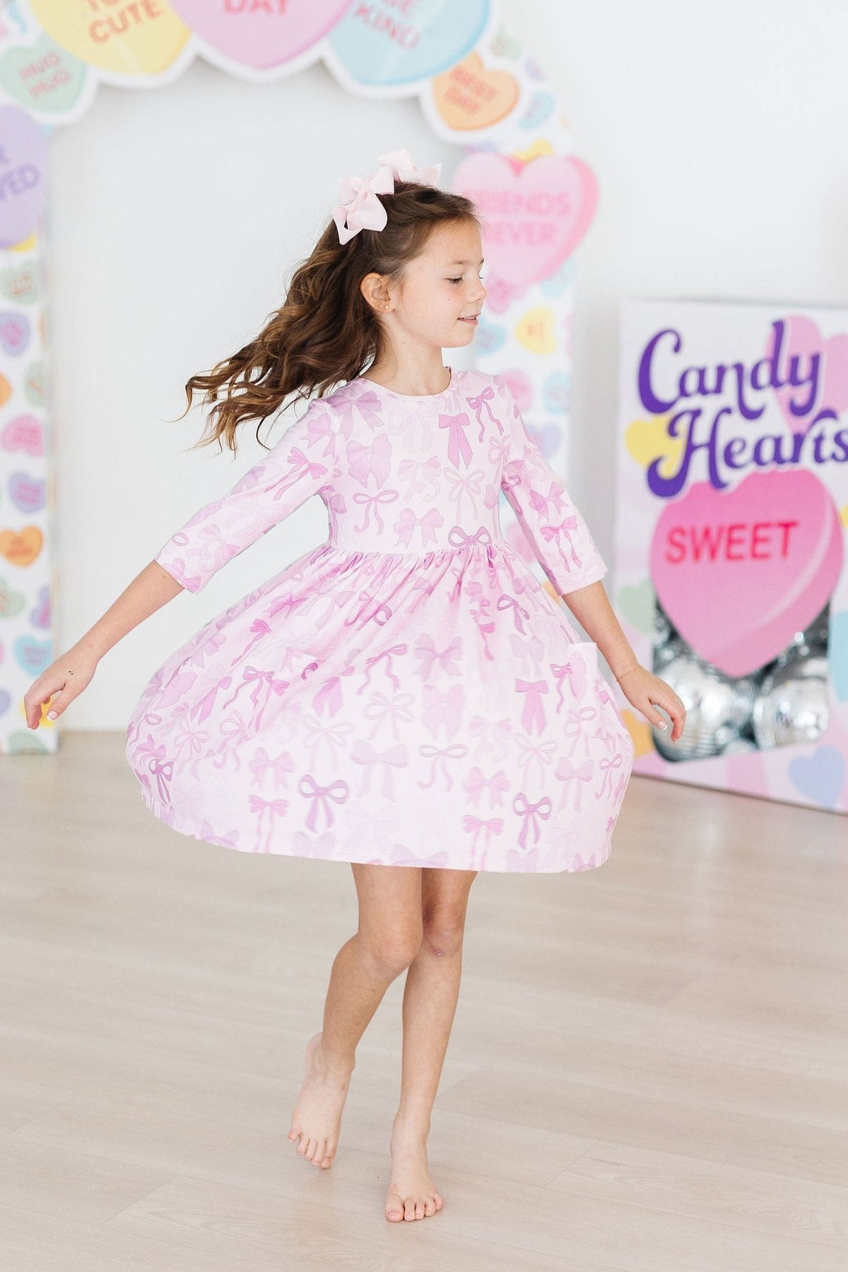 Twinkle Ties 3/4 Sleeve Pocket Twirl Dress 7