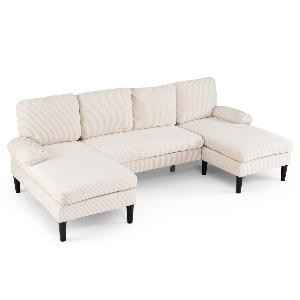 U-shaped Sectional Couch with Double Chaise for Living Room 1