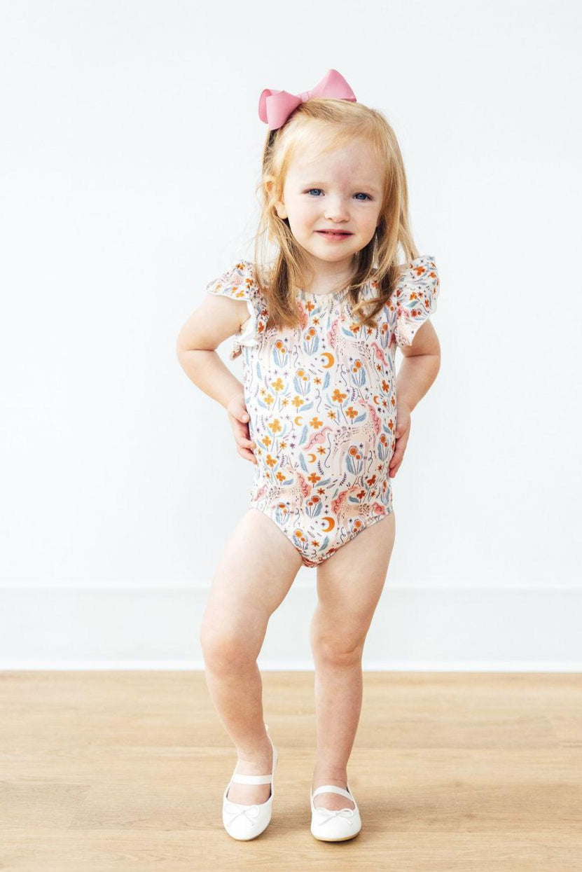 Unicorn Soiree S/S Flutter Sleeve Leotard 2