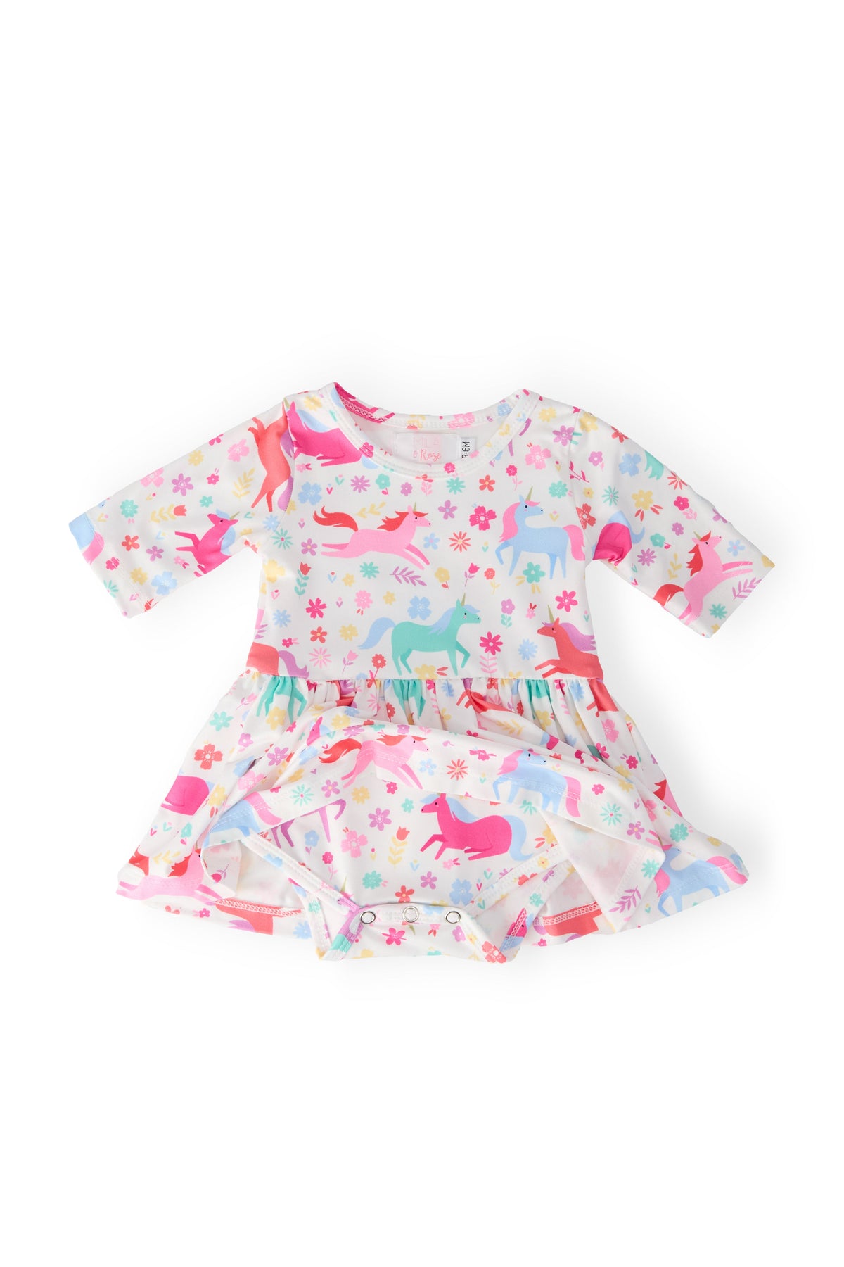 Unicorn Wish 3/4 Sleeve Twirl Bodysuit 3