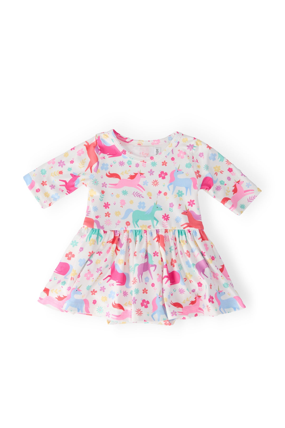 Unicorn Wish 3/4 Sleeve Twirl Bodysuit 1