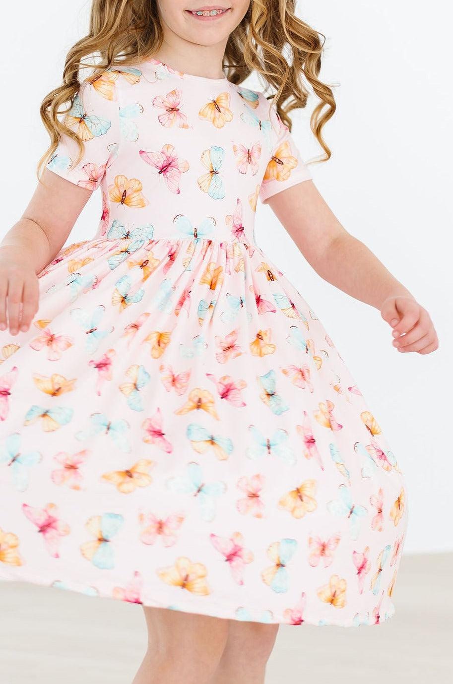 Butterfly Kisses S/S Pocket Twirl Dress 8