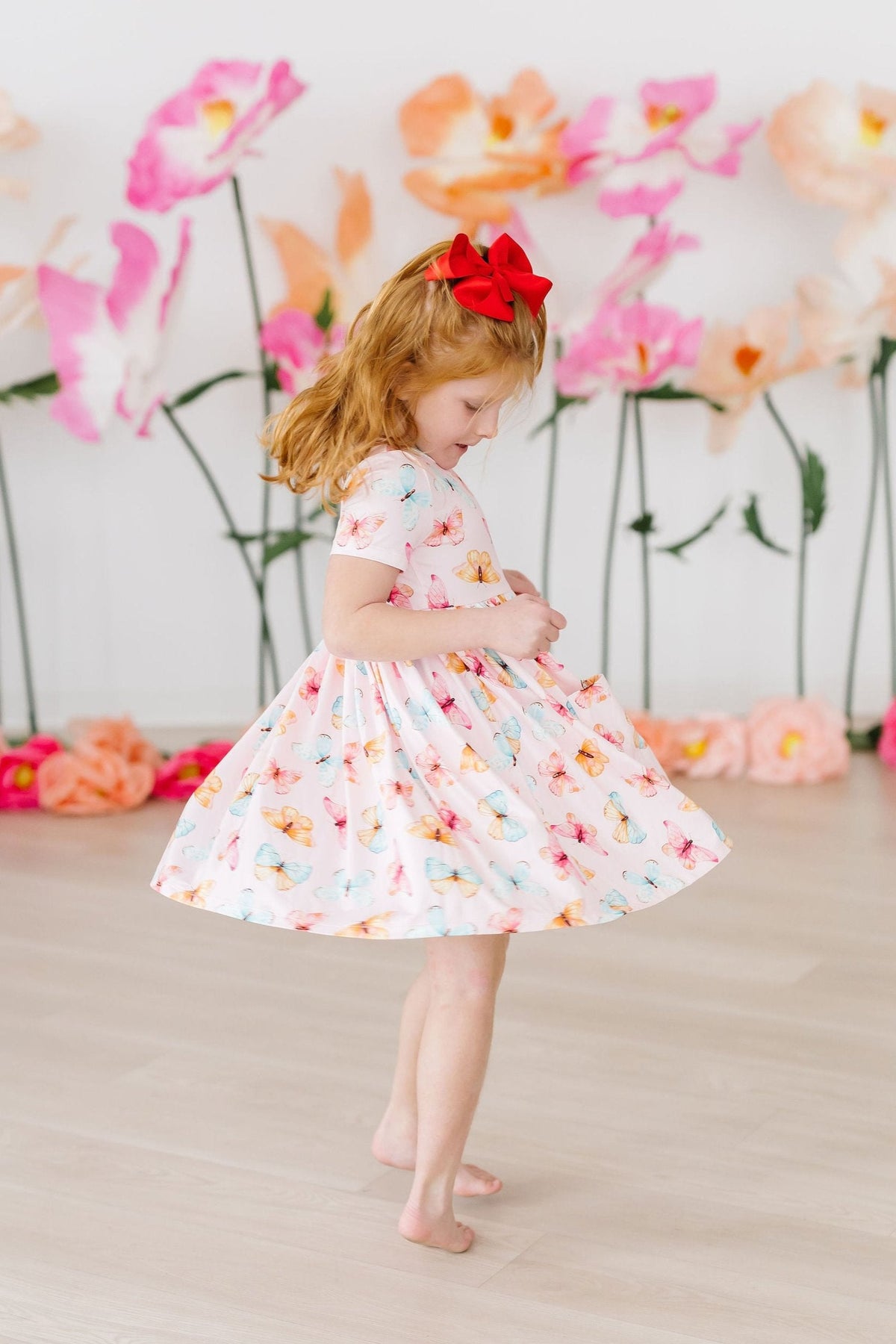 Butterfly Kisses S/S Pocket Twirl Dress 9