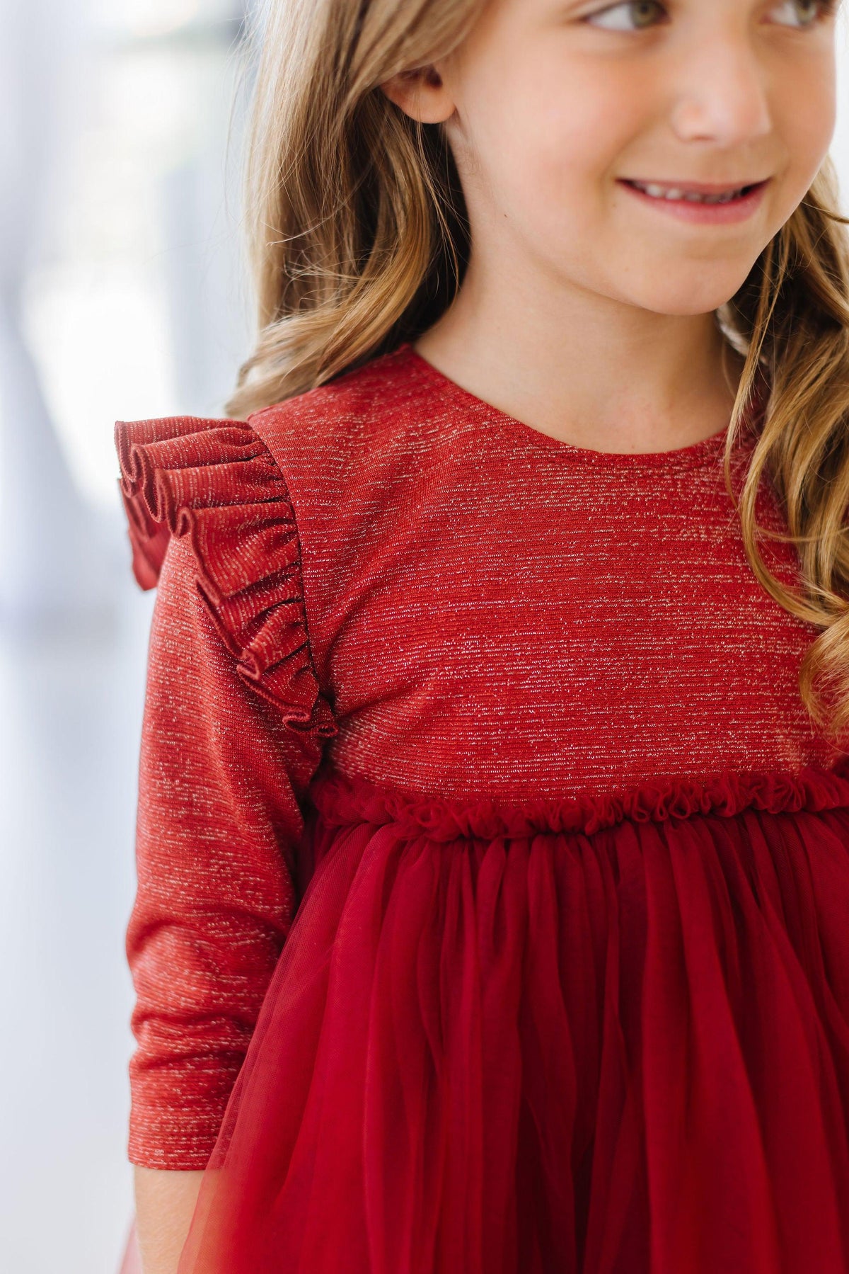 Pumpkin Spice Shimmer 3/4 Sleeve Tutu Dress 4