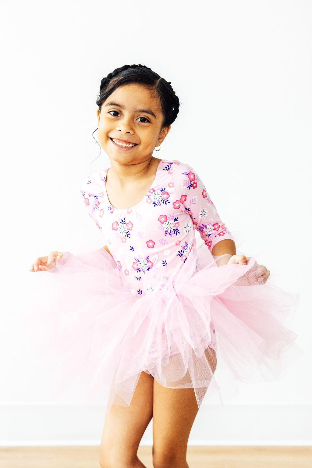 SALE Retro Daydream 3/4 Sleeve Tutu Leotard 5