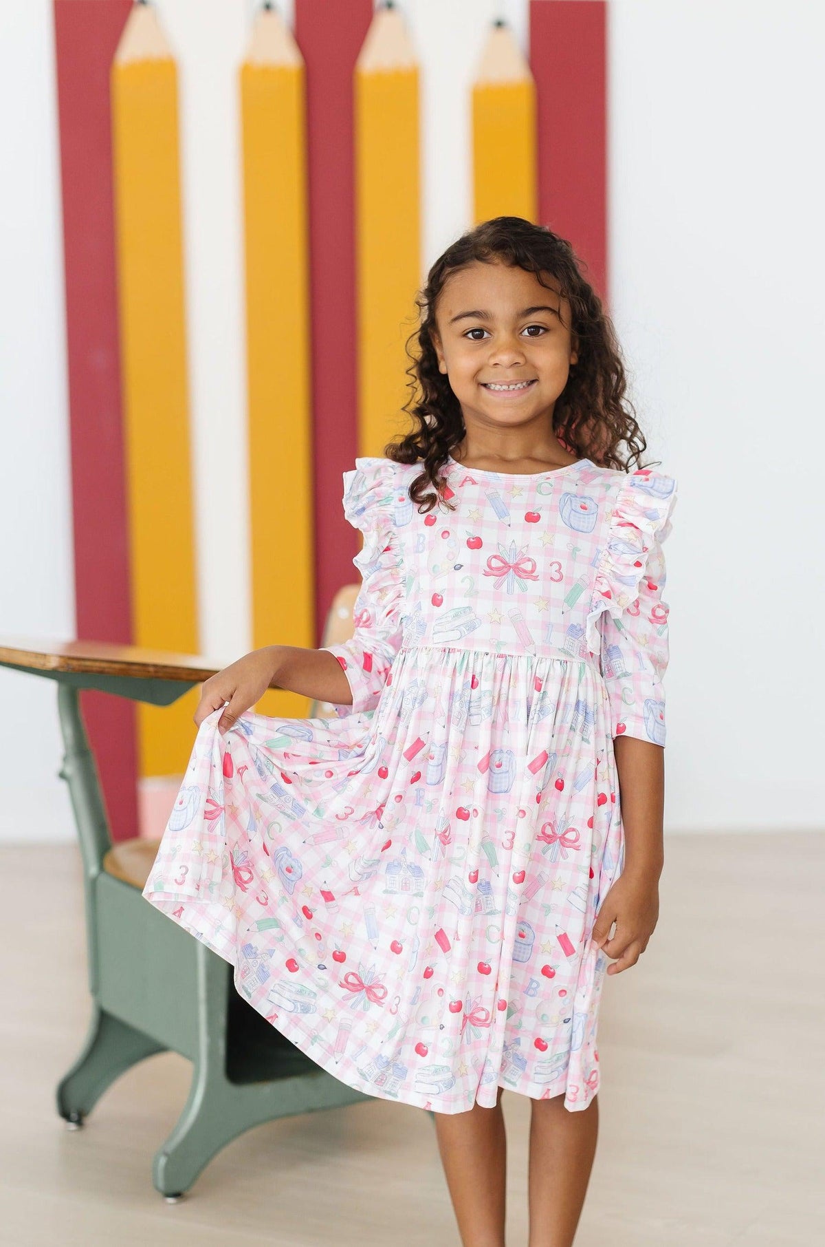 School Days 3/4 Ruffle Twirl Dress 4