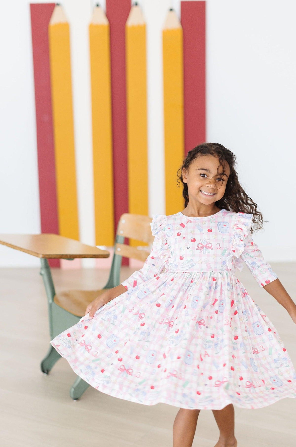 School Days 3/4 Ruffle Twirl Dress 9