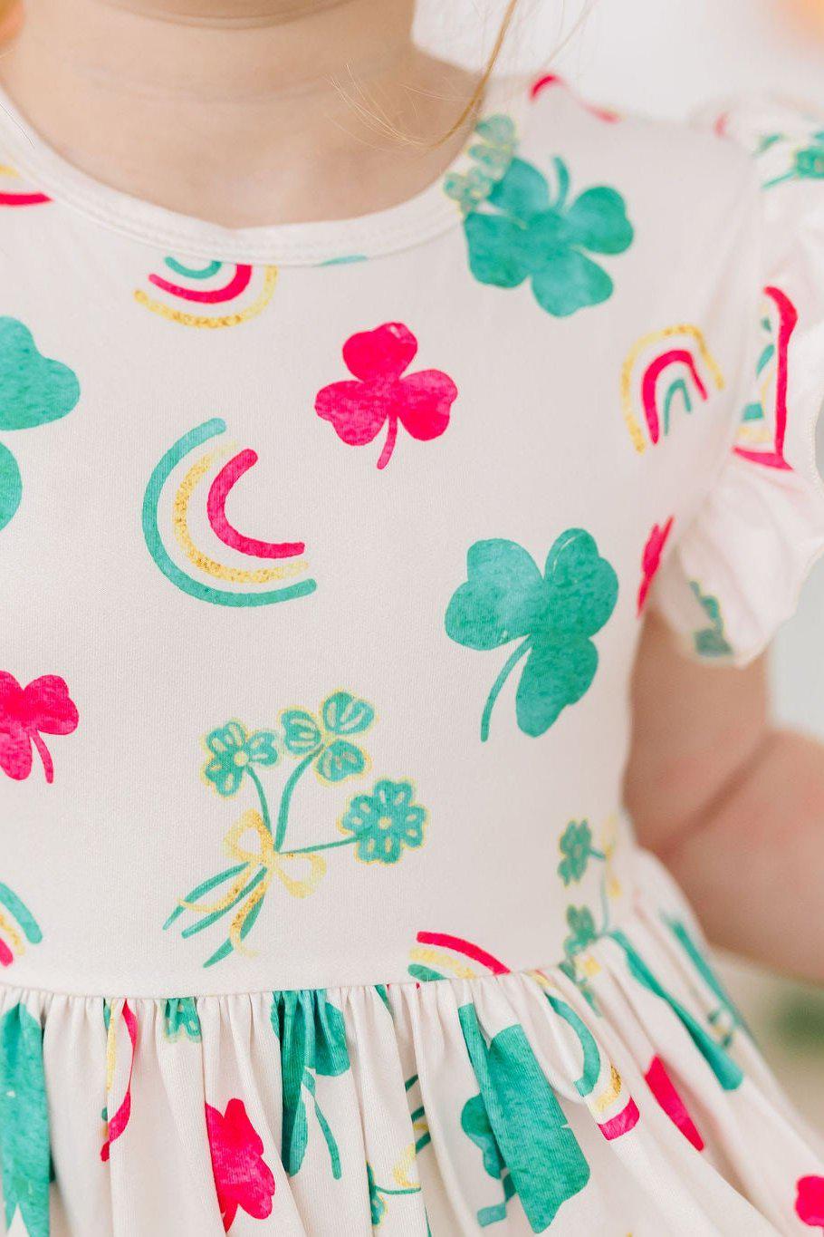 SALE Top of the Mornin' Flutter Sleeve Twirl Dress 2