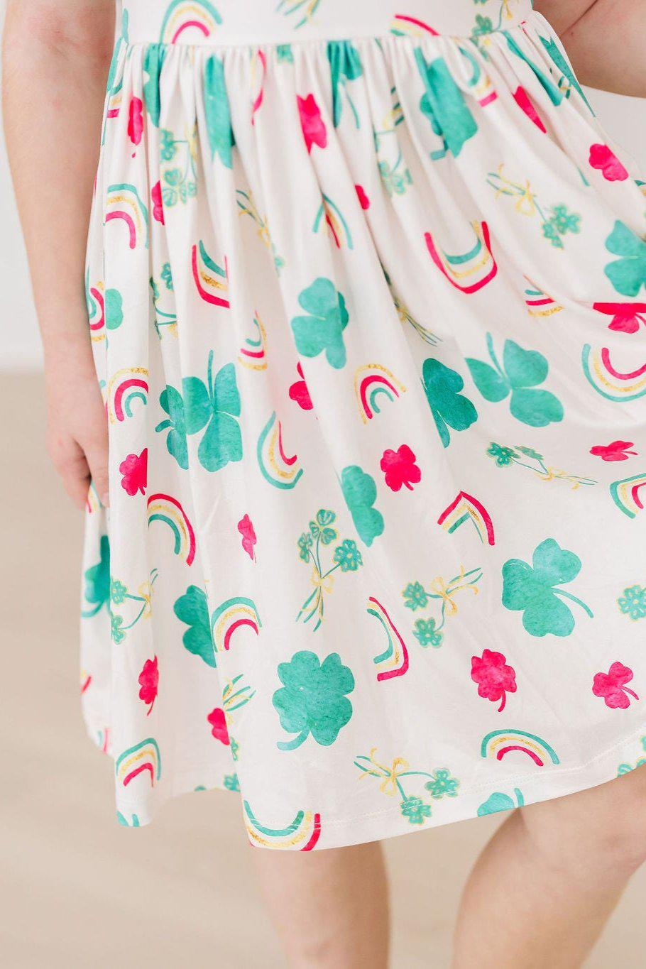 SALE Top of the Mornin' Flutter Sleeve Twirl Dress 5