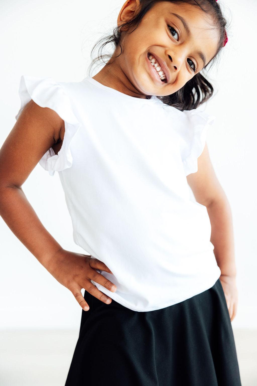 White S/S Ruffle Tee 3