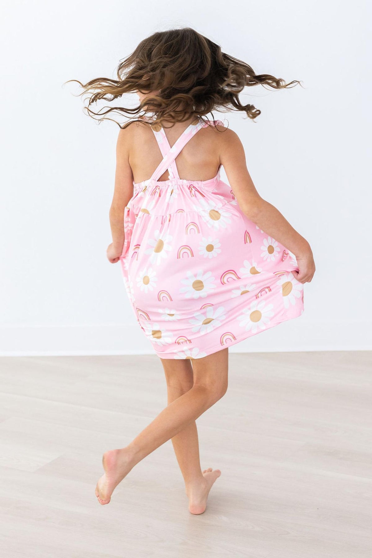 You are My Sunshine Ruffle Cross Back Dress 3