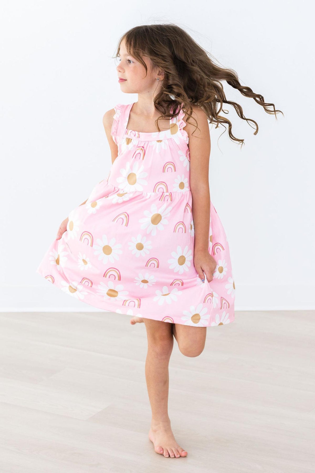 You are My Sunshine Ruffle Cross Back Dress 4