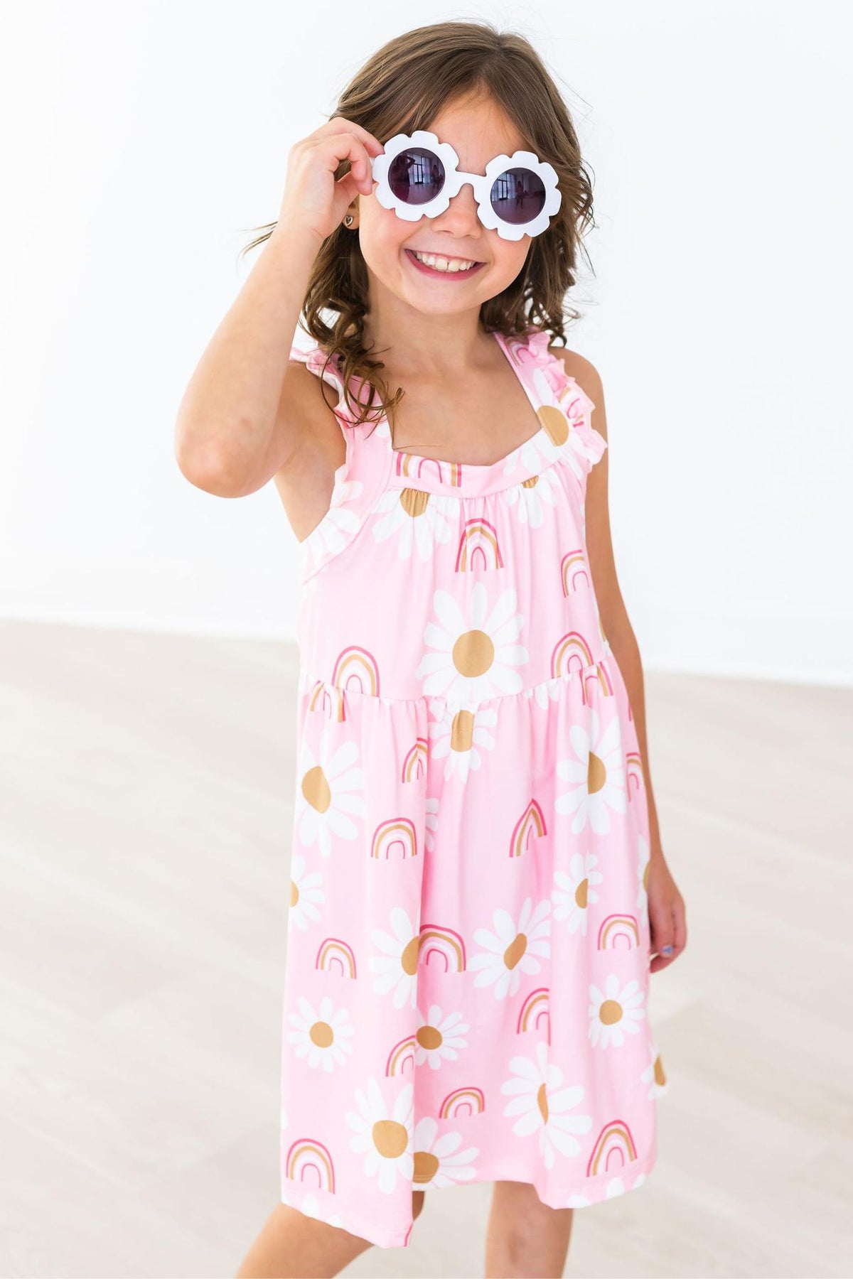 You are My Sunshine Ruffle Cross Back Dress 2
