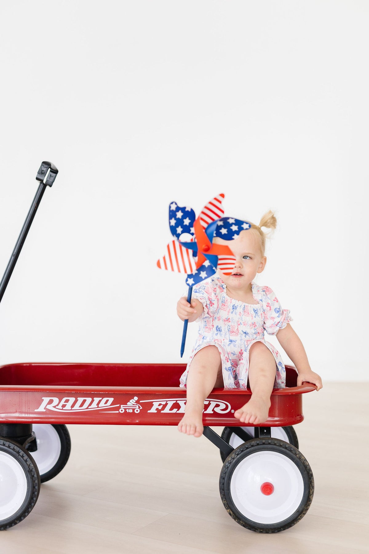 Vintage Flags Smocked Ruffle Dress 2
