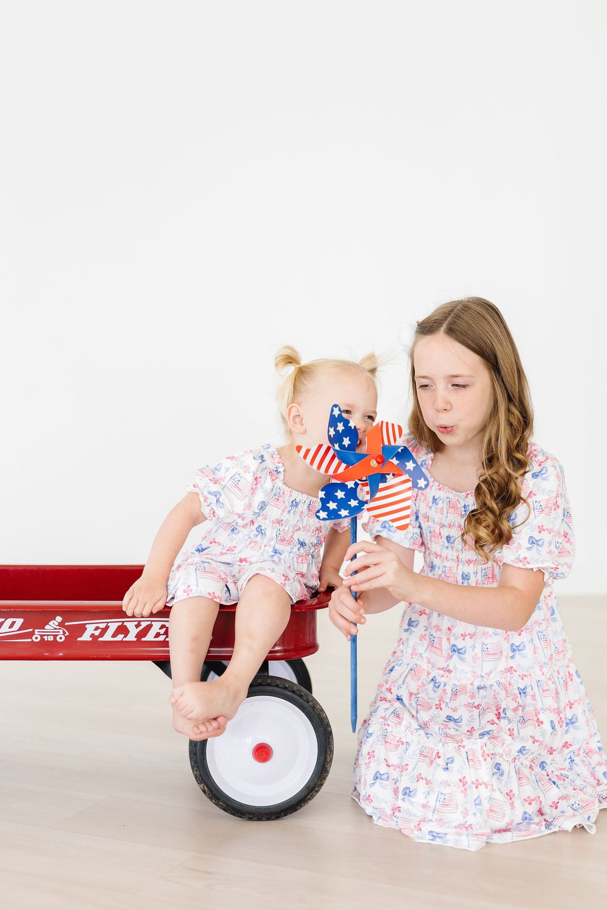 Vintage Flags Smocked Ruffle Dress 4