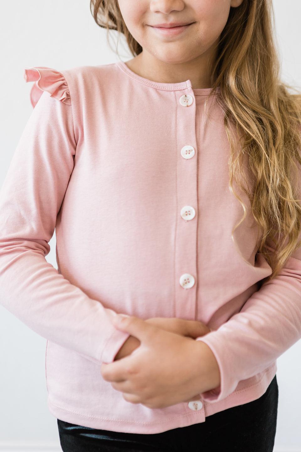 Vintage Pink Ruffle Cardigan 3