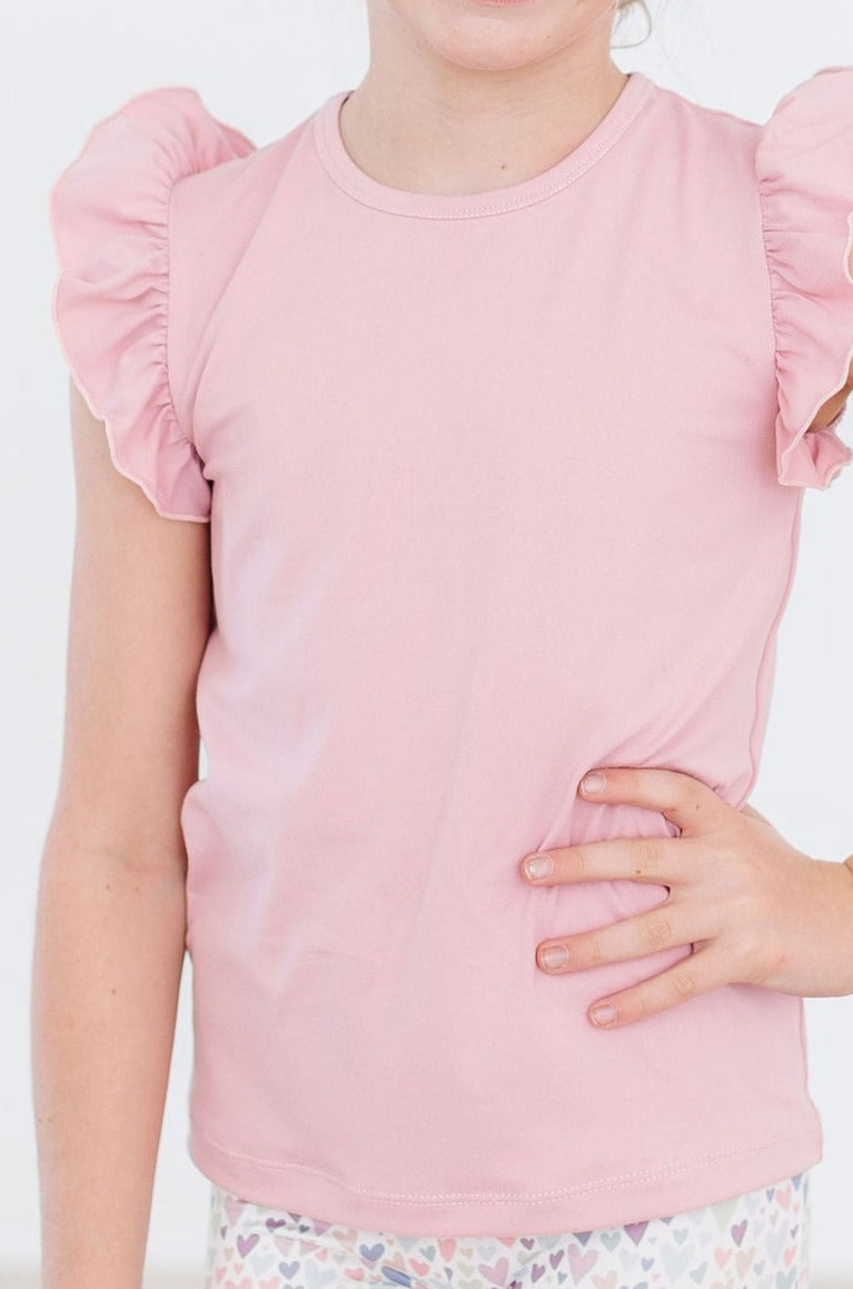 Vintage Pink S/S Ruffle Tee 2